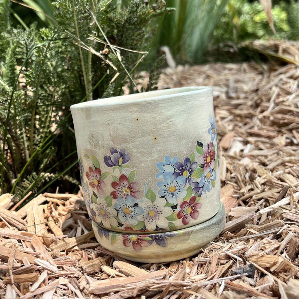 3ish" Planter - Floral Mint