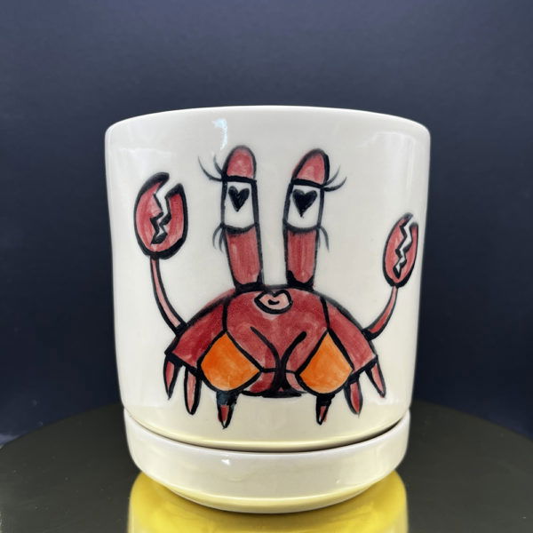 Mommy Crab Planter and Drip Tray - 5"