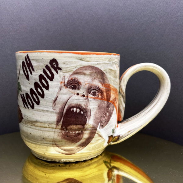 Australian Bat Boy Agateware Mug - Orange