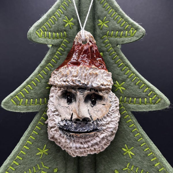 Grimeyboy Santa Sculpted Ornament