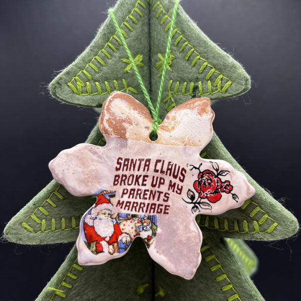 Hoe Hoe Hoe Cookie Ornament (w/ lil santa)