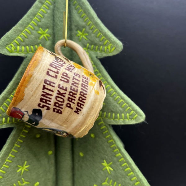 Hoe Hoe Hoe Tiny Mug Ornament