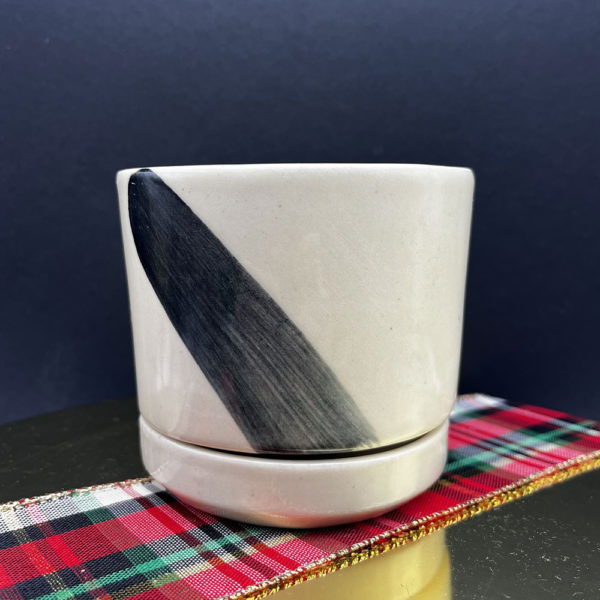 Gestural 3" Planter + Drip Tray - #1