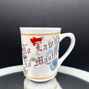 No Lawns, No Masters Diner Mug - 8 oz Readymade [imperfect: glaze split]