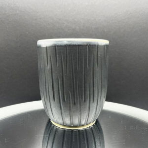 Matte Black Carved Cup - 14 oz