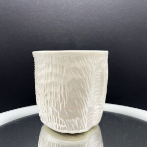 Carved White Cup - 12 oz [imperfect: warped]