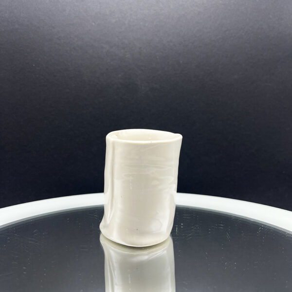 White Folded + Draped Shot Glass - 2 oz - Image 2