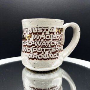Bird-Watching Mug w/ Real Gold Accents - 14 oz