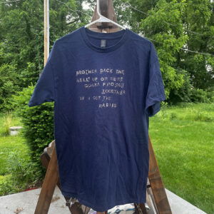 Raffle Ticket: Navy Hand-Bleached Rabies Shirt, Size Large