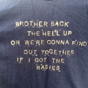 Raffle Ticket: Navy Hand-Bleached Rabies Shirt, Size Medium