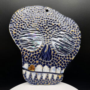 Cool Dead Guy Wall Sculpture - 6" with gold & mother of pearl accents