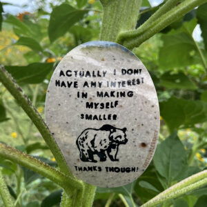 Never Smaller 5.25" Vinyl Sticker - Free Shipping w/ code "rabies"