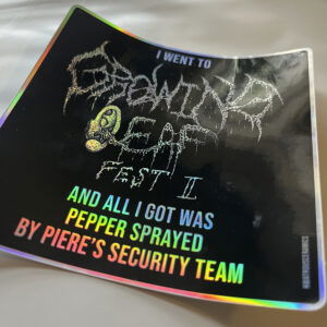 Pepper Spray 4" Holographic Sticker - Free Shipping w/code "rabies"