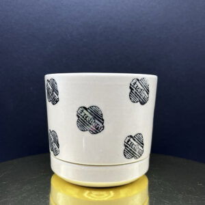 Excellent 3" planter + drip - with iridescent detail