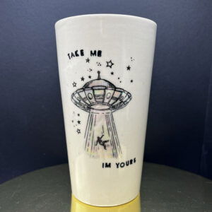 Take Me Tall Boi with Iridescent Detailing - 16 oz - [Imperfect: Glaze Crawl]