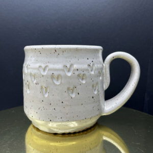 Carved Hearts Mug - 16 oz [Imperfect: Plaster Pop on Exterior]