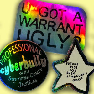 Aggressive Iridescent Sticker Pack - Free shipping w/code "RABIES"