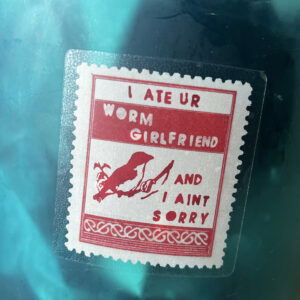 Worm Girlfriend 2.5" Transparent Sticker - Free Shipping w/code "rabies"