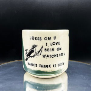 Watchlists Cup - 8 oz - Teal Stripe