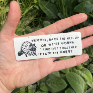 Baby Rabies 4.25" Sticker